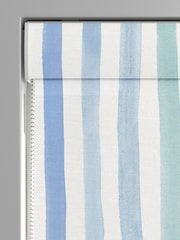 Bluebellgray Blue Sunday Stripe Made To Measure Roman Blinds - Image 5 of 7