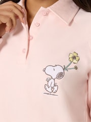 PixieGirl Petite Pink Cotton Snoopy Embroidered Sweatshirt - Image 4 of 6