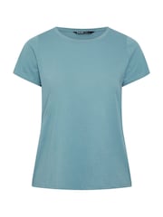 Yours Curve Blue Core Short Sleeve T-Shirts 2 Pack - Image 2 of 10
