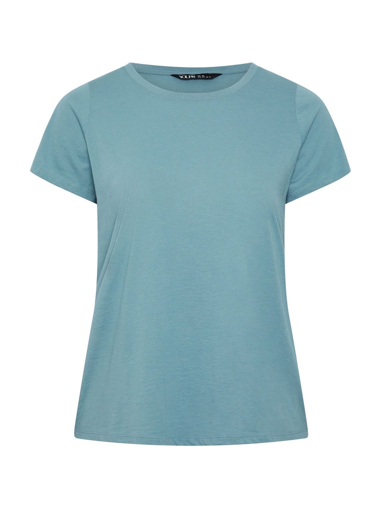 Yours Curve Blue Core Short Sleeve T-Shirts 2 Pack - Image 2 of 10 Yours Curve Blue Core Short Sleeve T-Shirts 2 Pack - Image 2 of 10