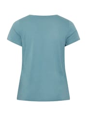 Yours Curve Blue Core Short Sleeve T-Shirts 2 Pack - Image 4 of 10