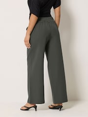PixieGirl Petite Grey 3 Button Wide Leg Trousers - Image 3 of 6