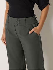 PixieGirl Petite Grey 3 Button Wide Leg Trousers - Image 4 of 6