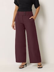 PixieGirl Petite Red 3 Button Wide Leg Trousers - Image 2 of 6