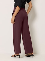 PixieGirl Petite Red 3 Button Wide Leg Trousers - Image 3 of 6