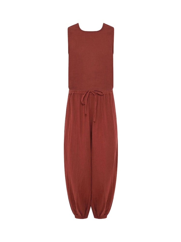PixieGirl Petite Red Cotton Cheesecloth Top & Balloon Trousers Set - Image 5 of 5 PixieGirl Petite Red Cotton Cheesecloth Top & Balloon Trousers Set - Image 5 of 5