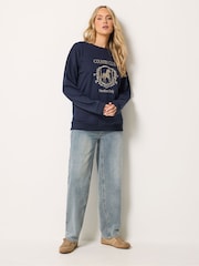 Long Tall Sally Blue Country Club Embroidered Sweatshirt - Image 2 of 6