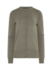 Long Tall Sally Grey Crew Neck Button Cardigan - Image 5 of 5