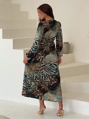 Girl In Mind Erin Frill Hem Wrap средних размеров платья - Image 3 of 4