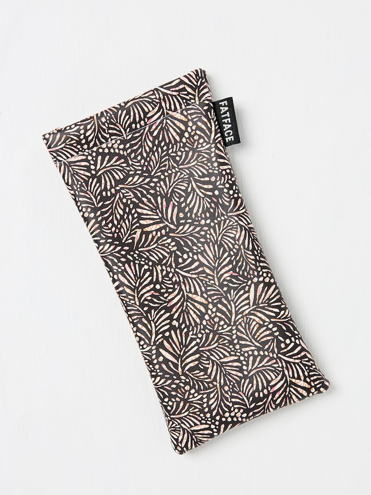 FatFace Black Leaf Print Sunglasses Case - Image 1 of 2 FatFace Black Leaf Print Sunglasses Case - Image 1 of 2