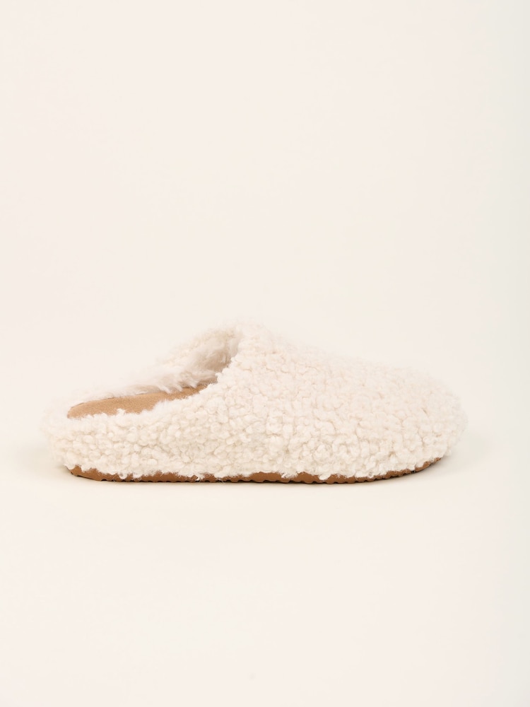 Brakeburn Cream Boucle Slippers - Image 1 of 4