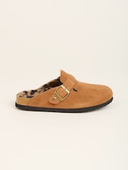 Brakeburn Brown Chestnut Buckle Slippers - Image 1 of 4