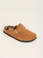 Brakeburn Brown Chestnut Buckle Slippers - Image 2 of 4