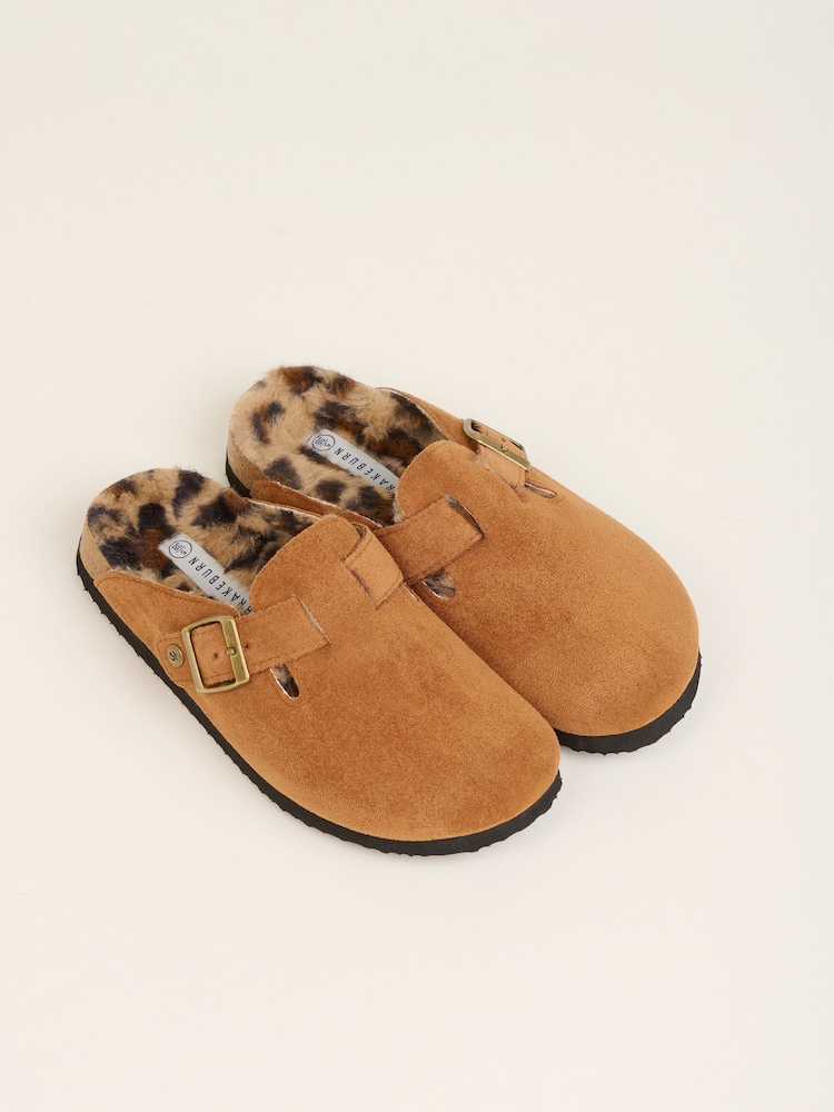 Brakeburn Brown Chestnut Buckle Slippers - Image 4 of 4