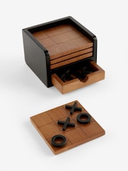 Set of 4 Natural Bronx Noughts and Crosses Coasters - Image 2 of 2