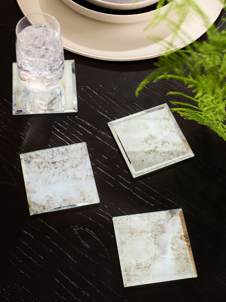Silver Galaxy Glass Coasters Set of 4 - Image 1 of 3