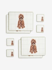 Green Louie the Labradoodle Corkback Placemats and Coasters - Image 1 of 4