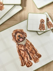 Green Louie the Labradoodle Corkback Placemats and Coasters - Image 3 of 4