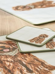 Green Louie the Labradoodle Corkback Placemats and Coasters - Image 4 of 4