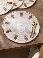 Set of 4 Natural Hamish The Highland Cow Pom Trim Placemats - Image 2 of 4