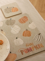 Set of 4 Natural Pumpkin Placemats and Coasters - Image 3 of 4