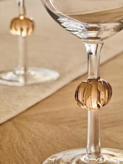 Set of 2 Pumpkin Stem Wine Glasses - Imagen 4 de 5