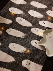 Black/White Halloween Gus the Ghost Light Up Table Runner - Image 3 of 4