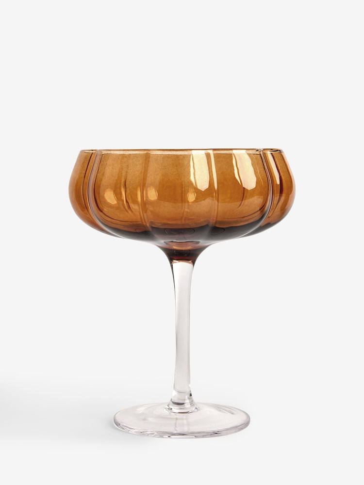 Set of 2 Orange Ottilie Cocktail Glasses - Image 3 of 3