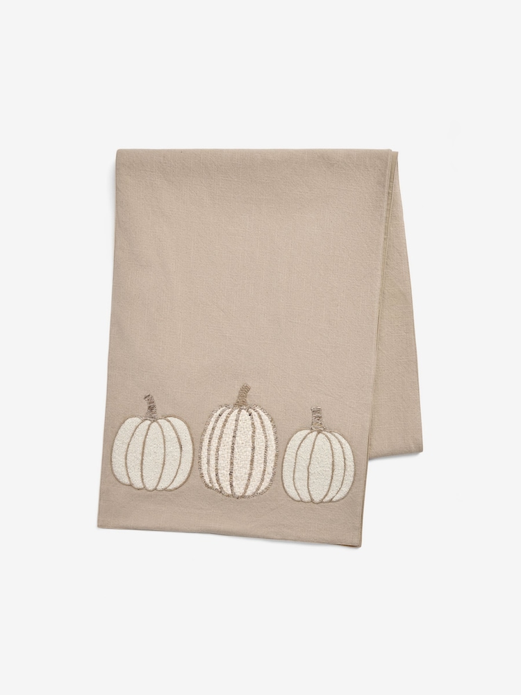 Natural Pumpkin Textured Kitchen Table Runner - Image 4 of 4