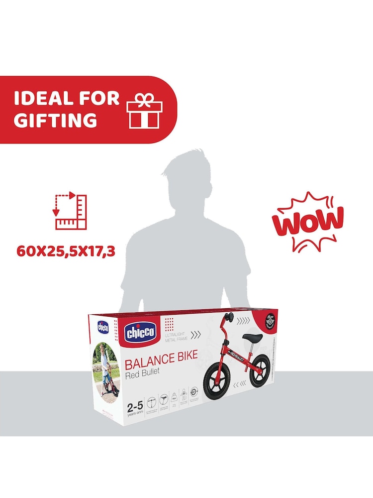Chicco Red Bullet Balance Bike - Image 8 of 8