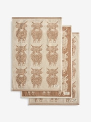 Natural Hamish Terry Set of 3 Tea Towels - Image 1 of 1