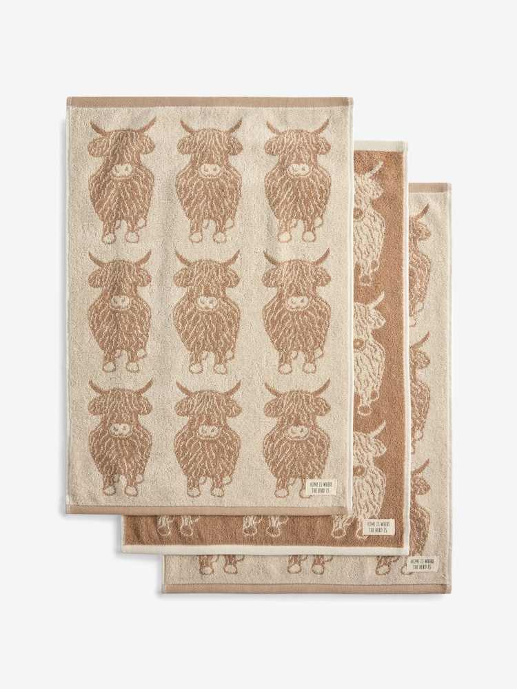 Natural Hamish Terry Set of 3 Tea Towels - Image 1 of 1