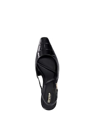 Dune London Black Contact Branded Block Slingback Court Heels - Image 5 of 6