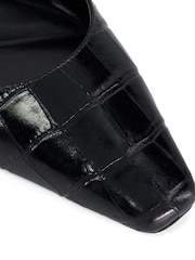 Dune London Black Contact Branded Block Slingback Court Heels - Image 6 of 6