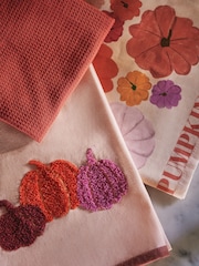 Set of 3 Orange Pumpkin Tea Towels - Image 3 of 4