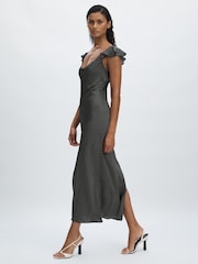 Paige Silk Satin Polka Dot Dress - Image 1 of 6