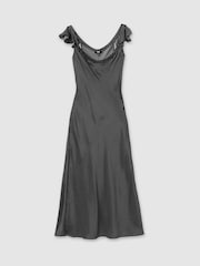 Paige Silk Satin Polka Dot Dress - Image 2 of 6