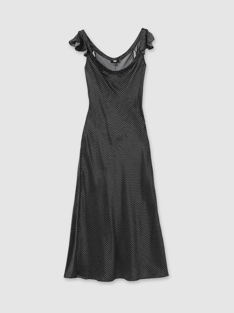 Paige Silk Satin Polka Dot Dress - Image 2 of 6