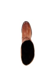 Dune London Brown Tasa Slouch Calf Boots - Image 5 of 6