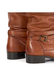 Dune London Brown Tasa Slouch Calf Boots - Image 6 of 6