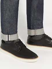Dune London Black Standard Fit Trustees Brogue Detail Trainers - Image 1 of 5
