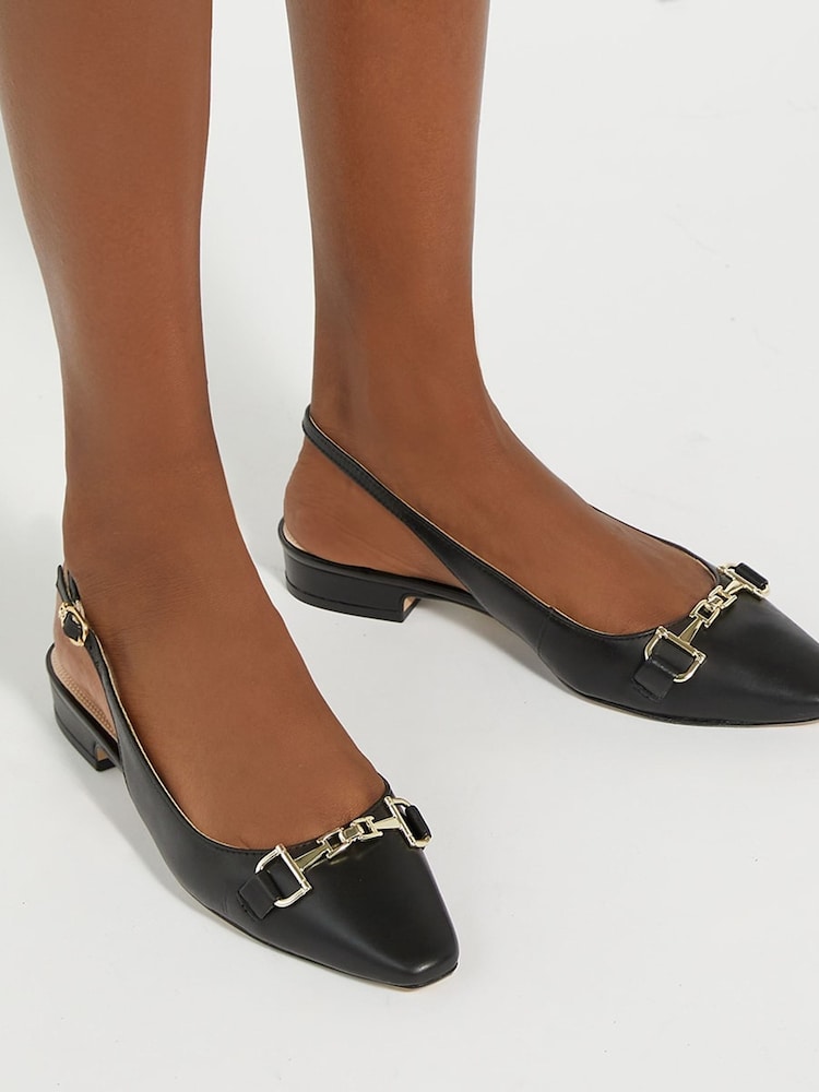 črna - Dune London Hopewell Snaffle Slingback čevlji - Slika 1 iz 6