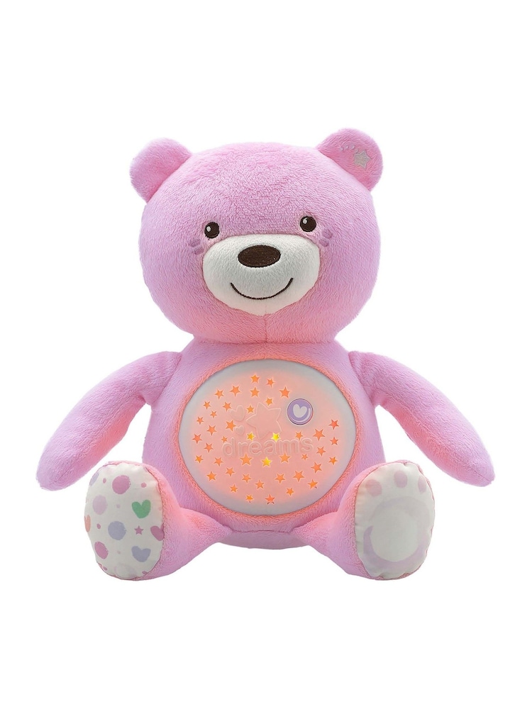 Chicco Pink First Dreams Baby Bear Plush and Night Light Projector - Image 1 of 8