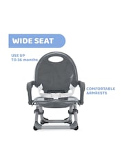 Chicco Grey Pocket Snack Booster Seat - Image 4 of 5