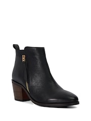 Dune London Black Wide Fit Paicing Side Zip Ankle Boots - Image 3 of 6