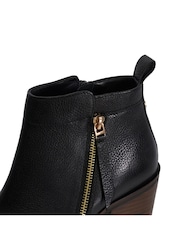 Dune London Black Wide Fit Paicing Side Zip Ankle Boots - Image 6 of 6
