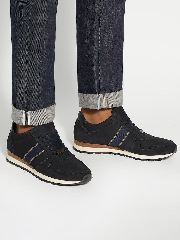 Sininen - Leveä lesti - Dune London Treck Raita Webbing Käytävämatto Trainers - Kuva 1 / 6