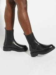 Dune London Black Palmo Chunky Sole Chelsea Boots - Image 1 of 6