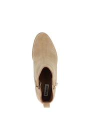 Dune London Brown Wide Fit Paicing Side Zip Ankle Boots - Image 5 of 6