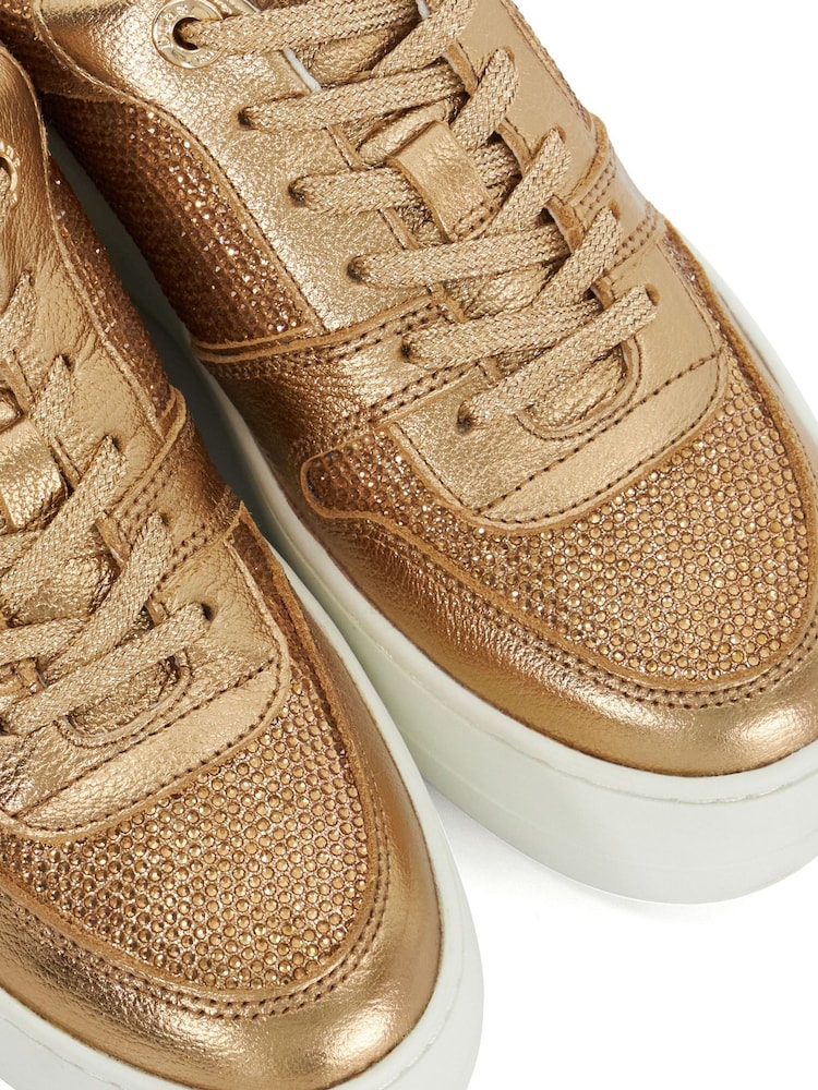 rjava - Dune London Evangelyn Flatform Lace-Up Trainers - Slika 6 iz 6